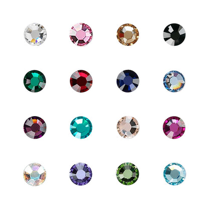 Swarovski Austrian Crystal Cribbage Pegs in Assorted Colors - Set of 6 Black Metal Pegs Included