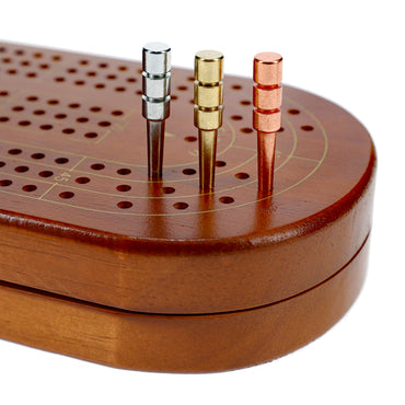 WE Games King-Sized Ultimate Cribbage Pegs - Set of 9 (3 Brass, 3 Chrome, 3 Copper)