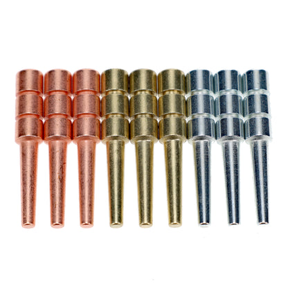 WE Games King-Sized Ultimate Cribbage Pegs - Set of 9 (3 Brass, 3 Chrome, 3 Copper)