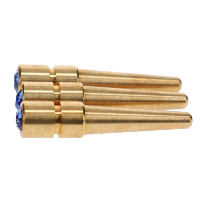 WE Games Brass Cribbage Pegs with Swarovski Austrian Crystals - Set of 3