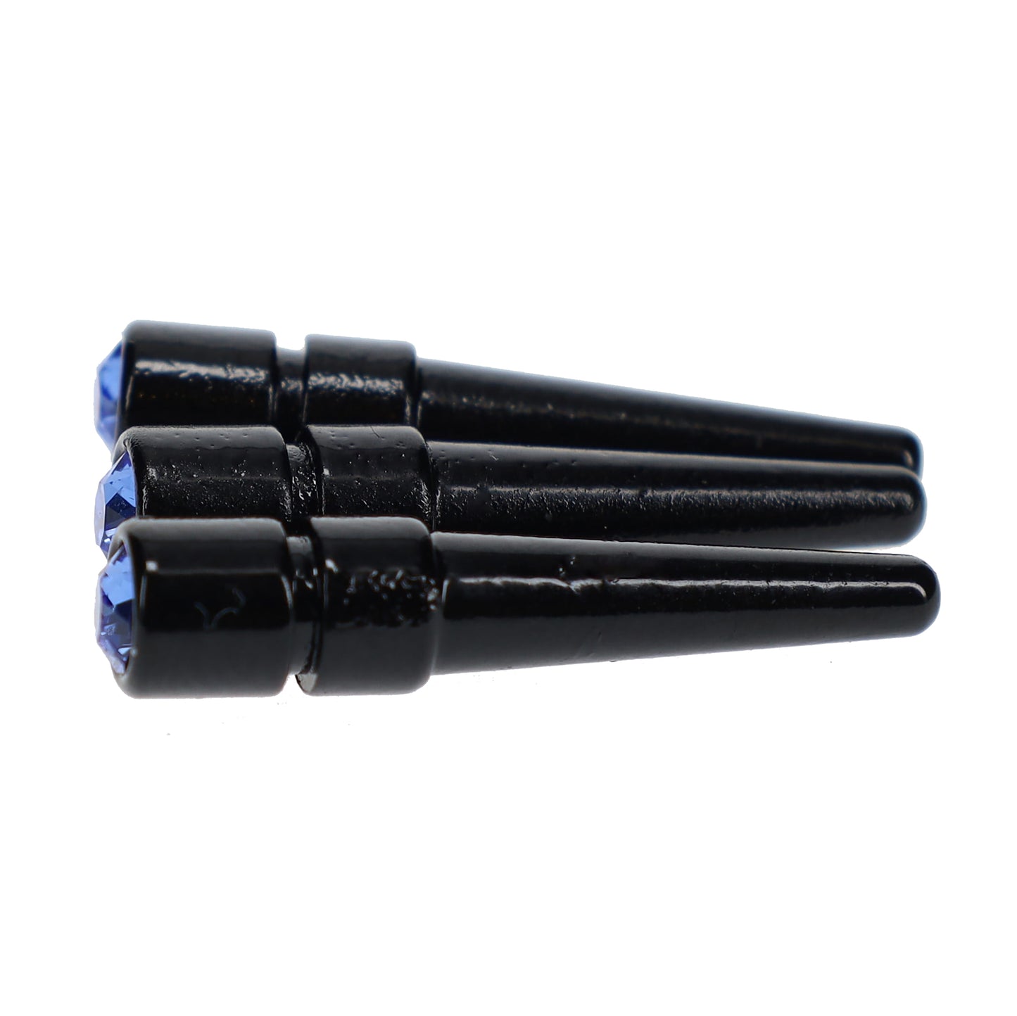 WE Games Black Metal Cribbage Pegs with Swarovski Austrian Crystals - Set of 3