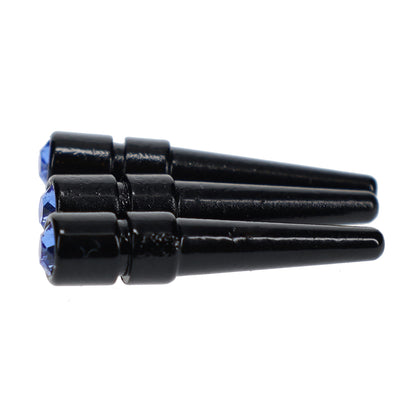 WE Games Black Metal Cribbage Pegs with Swarovski Austrian Crystals - Set of 3
