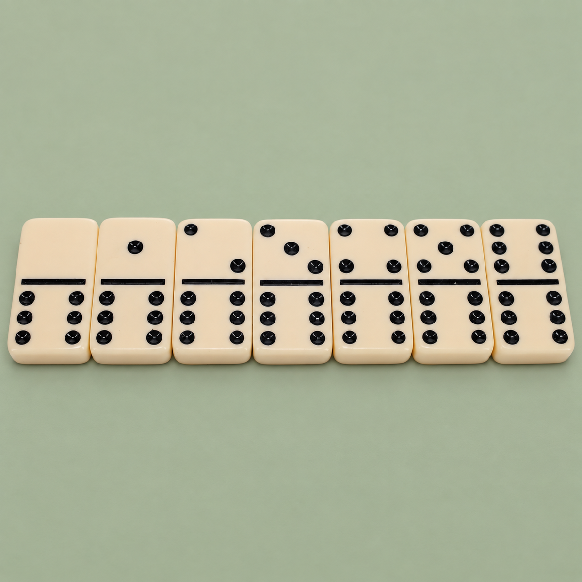 WE Games Classic Double 6 Dominoes - Ivory Color with Black Vinyl Case