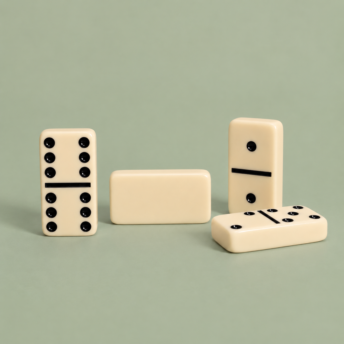 WE Games Classic Double 6 Dominoes - Ivory Color with Black Vinyl Case