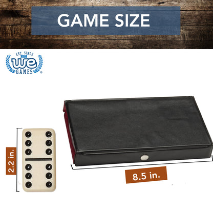 WE Games Double Nine Dominoes - Ivory Color Tiles, Club Size