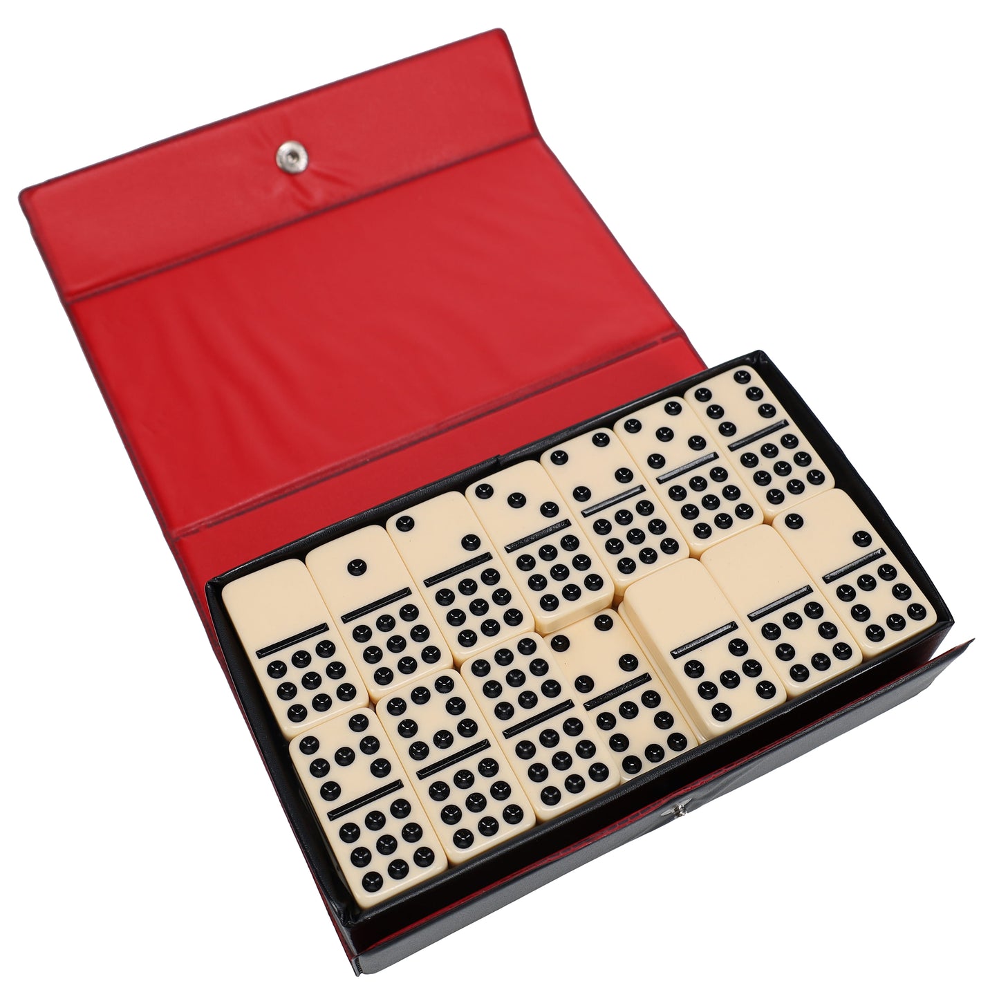 WE Games Double Nine Dominoes - Ivory Color Tiles, Club Size