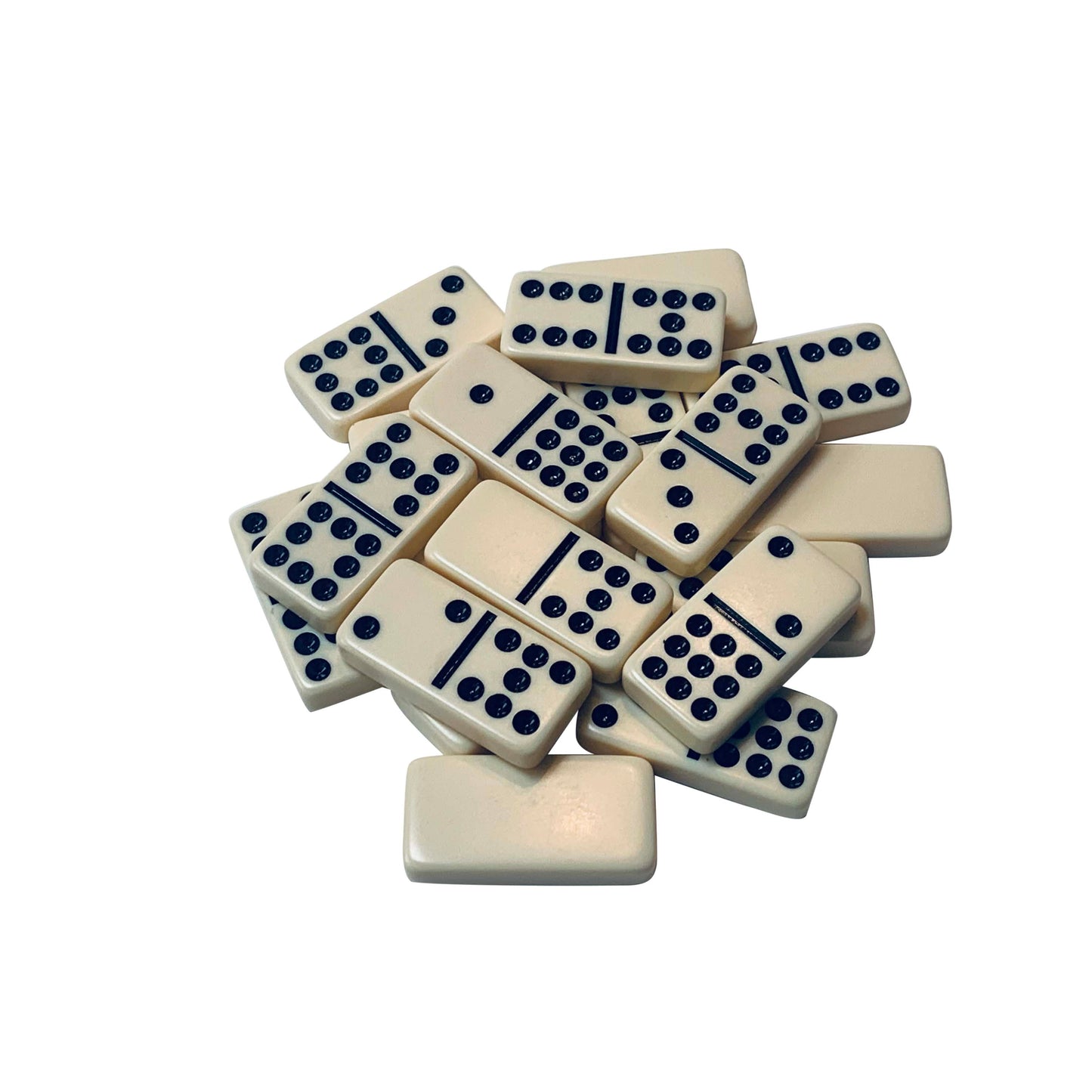 WE Games Double Nine Dominoes - Ivory Color Tiles, Club Size