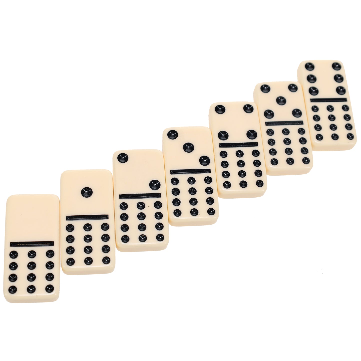 WE Games Double Twelve Dominoes - Ivory Colored Tiles, Thick Size