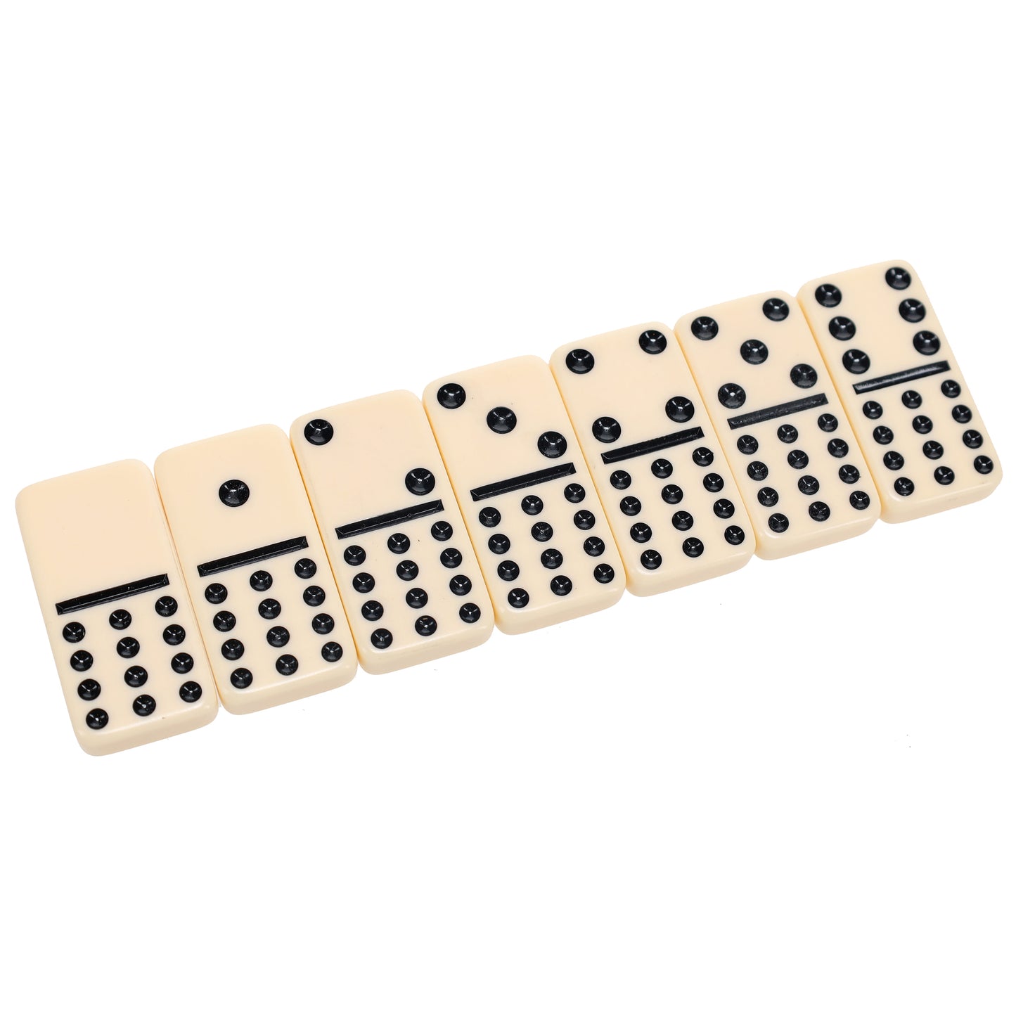 WE Games Double Twelve Dominoes - Ivory Colored Tiles, Thick Size