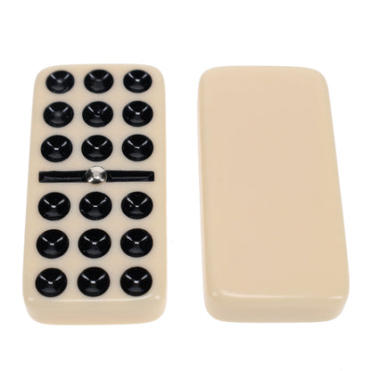 WE Games Double Nine Dominoes With Spinners - Ivory Tiles, Thick Size