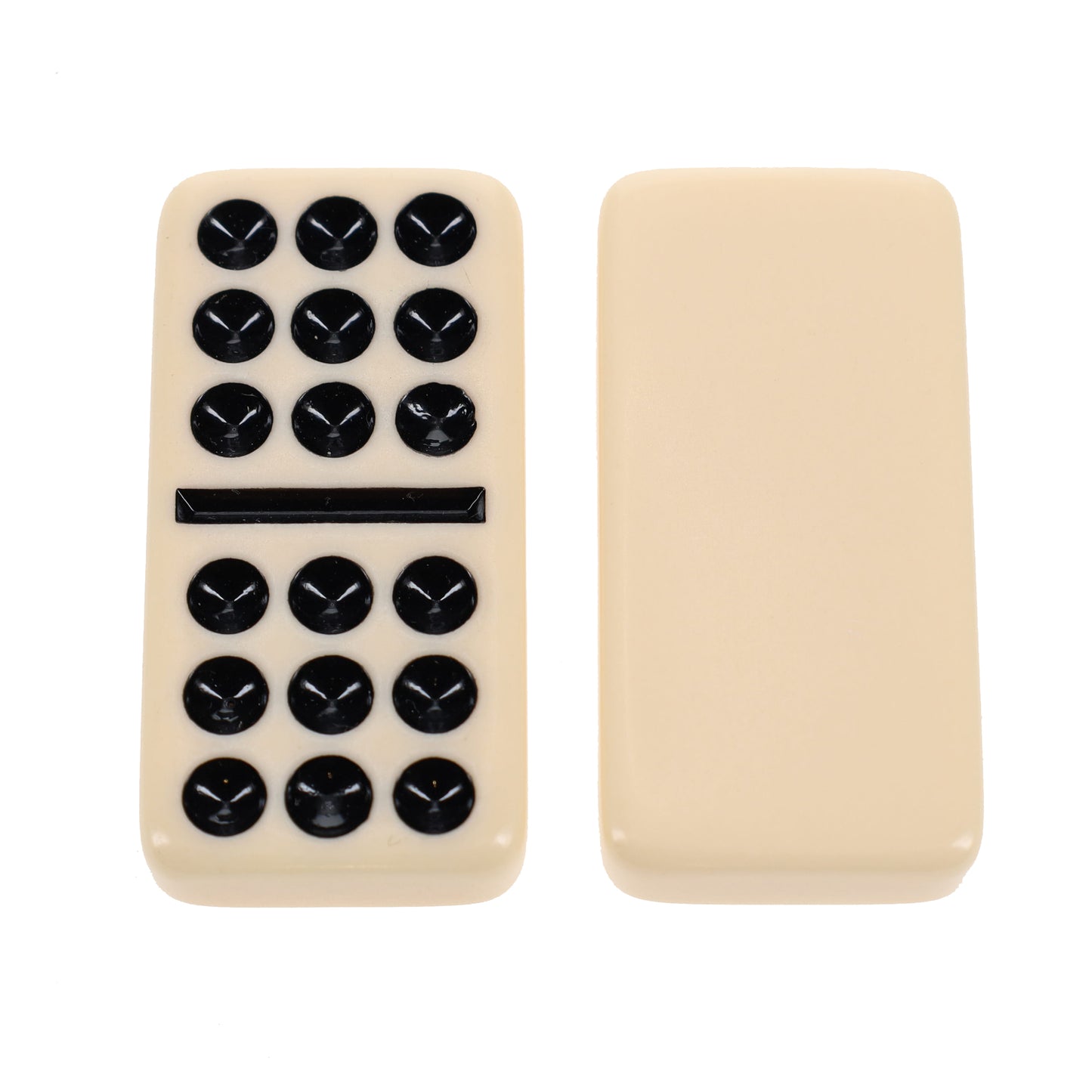 WE Games Double Nine Dominoes with Canvas Bag - Ivory Color Tiles, Club Size