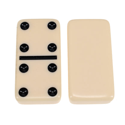 WE Games Double 6 Dominoes - Ivory with Wooden Treasure Box