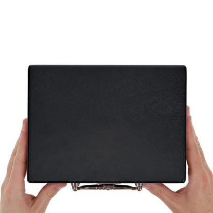 WE Games Double 6 Dominoes, Two-toned Black & White with Spinners in Black Stained Wooden Treasure Box