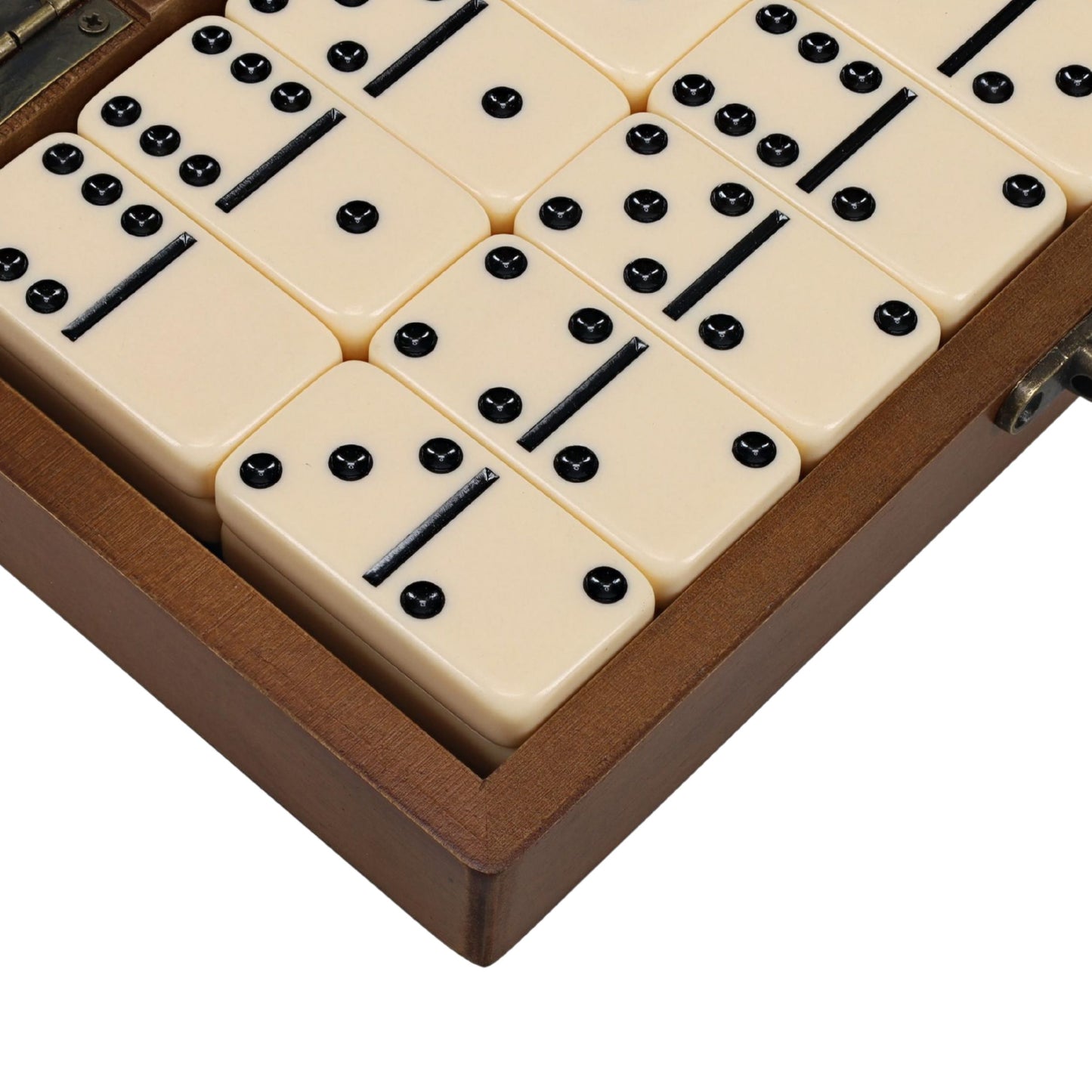 WE Games Double 6 Club-sized Dominoes Ivory Color in Small Wooden Box