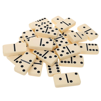 WE Games Double 6 Club-sized Dominoes Ivory Color in Small Wooden Box