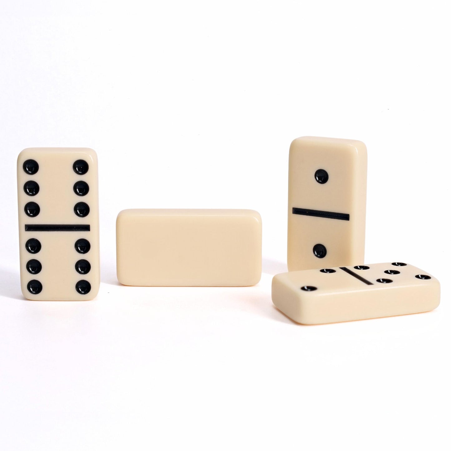 WE Games Double 6 Club-sized Dominoes Ivory Color in Small Wooden Box