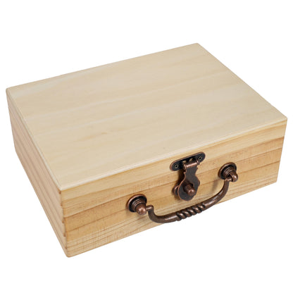 WE Games Double 6 Dominoes with Spinners with Natural Wooden Treasure Box