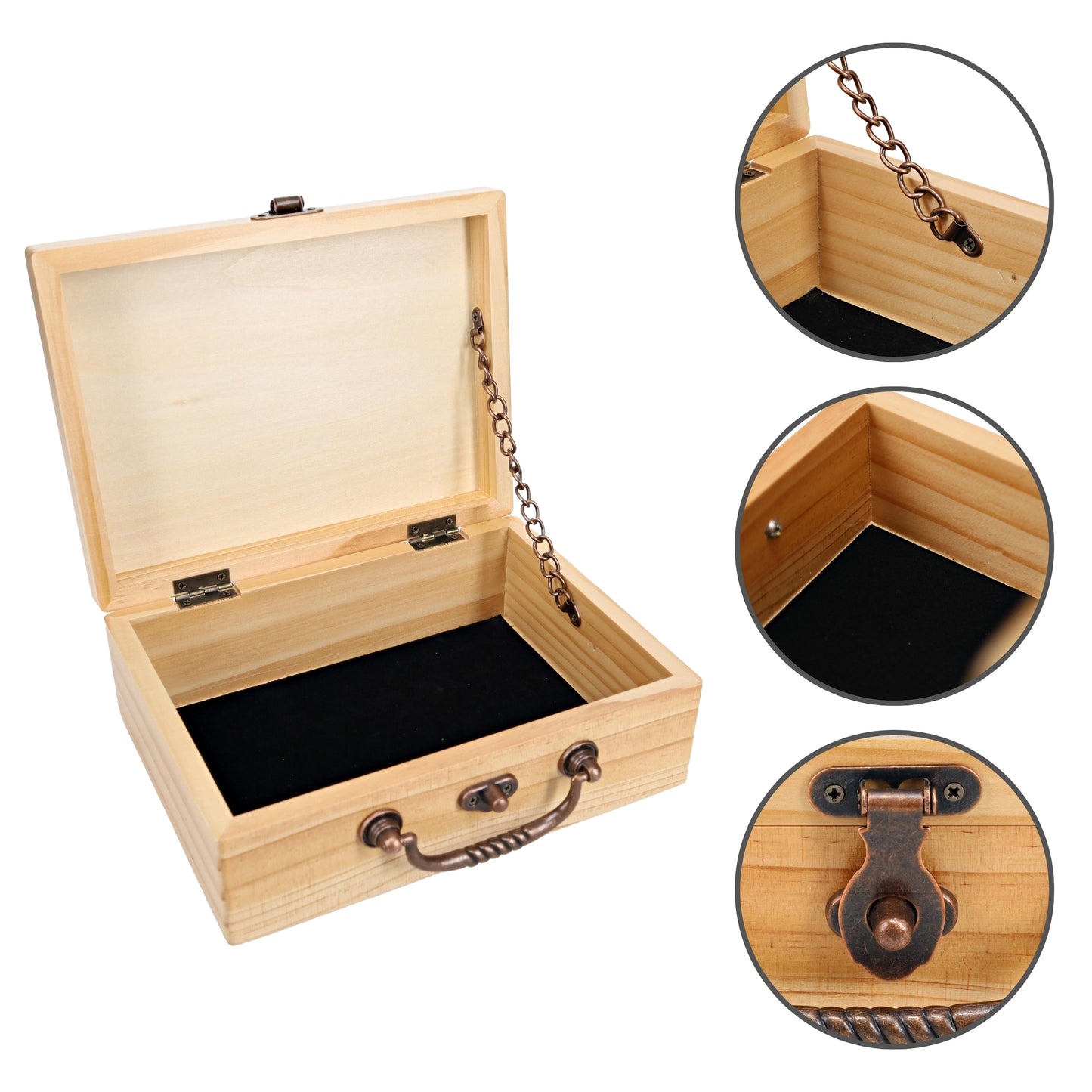 WE Games Double 6 Dominoes, Black & White Two-Toned with Spinners - Ivory Dominoes with Natural Wooden Treasure Box