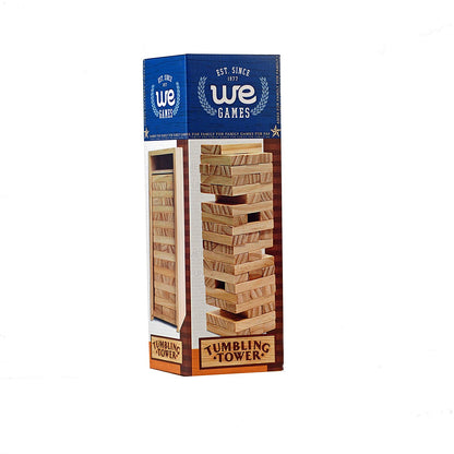 WE Games Wood Blocks Stacking Tower Game with Wood Box, 12 in. Made in USA