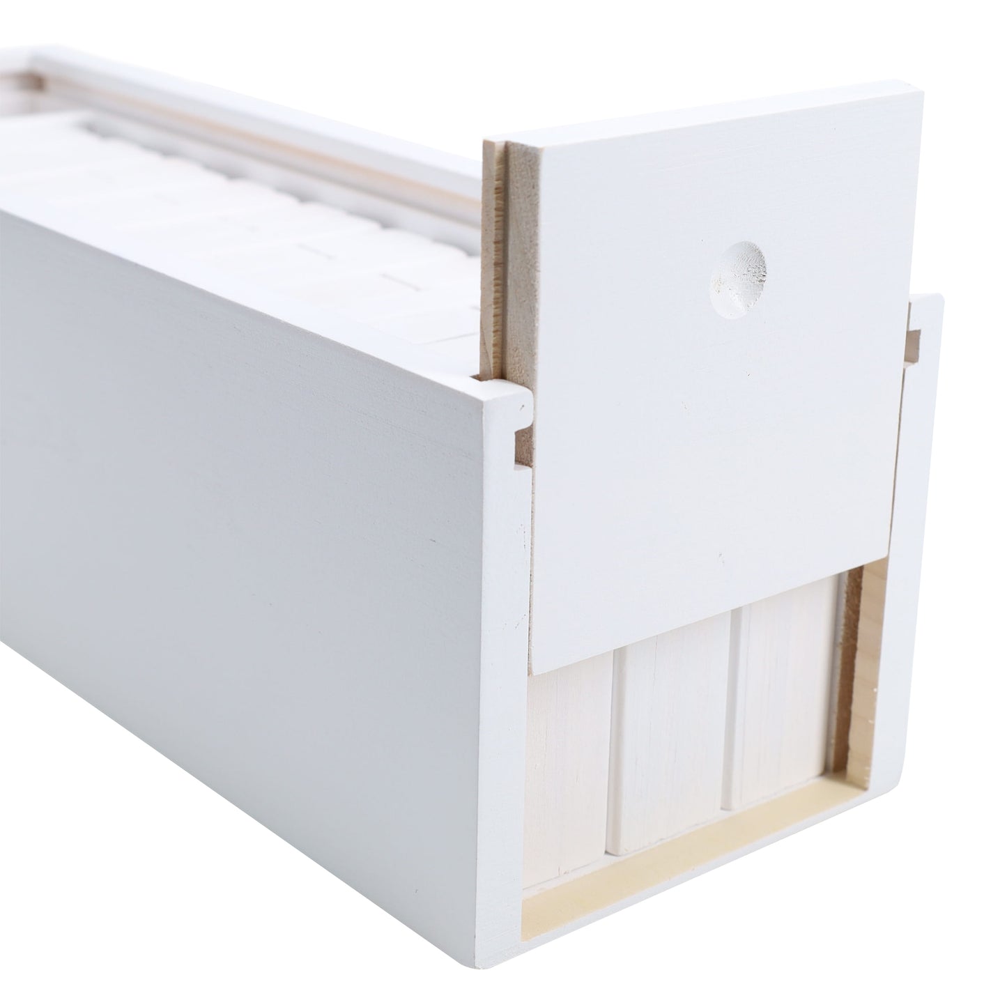 WE Games White Wooden Blocks Stacking Tower Game with White Wooden Box, 12 in.