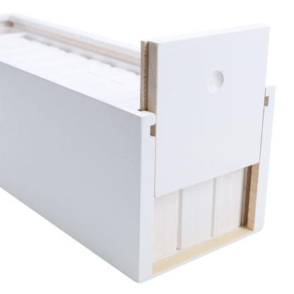 WE Games White Wooden Blocks Stacking Tower Game with White Wooden Box, 12 in.