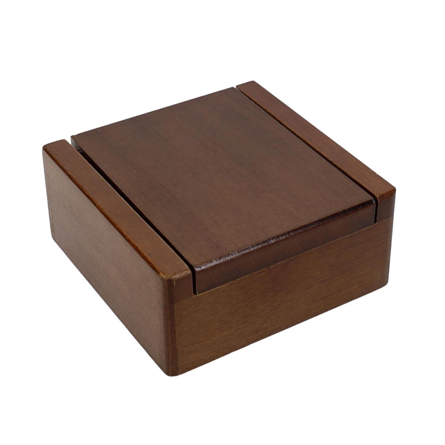 WE Games Old-Fashioned Metal Jacks in a Walnut Stain Wooden Box
