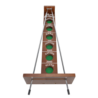WE Games Shoot The Moon - a Classic 1940's Nostalgia Game - Solid Walnut Wood Stain - 18 inches