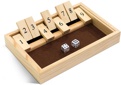 WE Games 9 Number Shut the Box Board Game, 11 in.