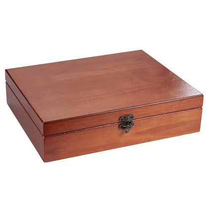 WE Games 12 Number Shut the Box Board Game in Natural Wood Box with Lid