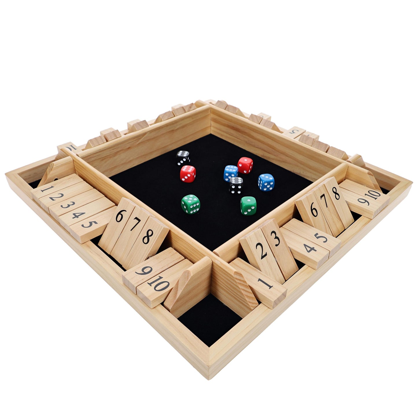 WE Games 4 Player Travel Shut The Box Board Game, 8.5 in.