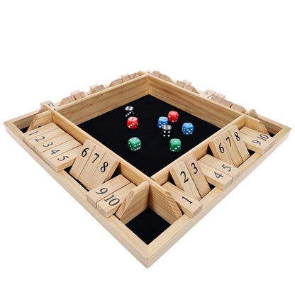 WE Games 4 Player Travel Shut The Box Board Game, 8.5 in.