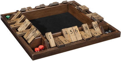 WE Games 4 Player Travel Shut The Box Board Game, 8.5 in.