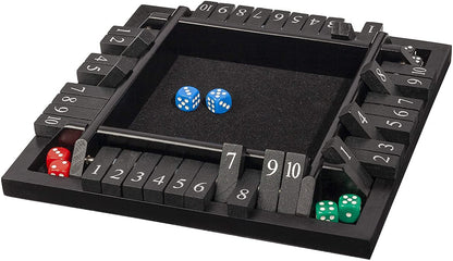 WE Games 4 Player Travel Shut The Box Board Game, 8.5 in.