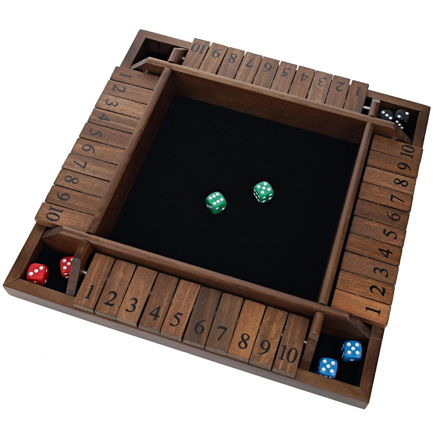 WE Games 4 Player Travel Shut The Box Board Game, 8.5 in.
