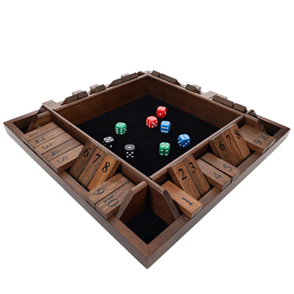 WE Games 4 Player Travel Shut The Box Board Game, 8.5 in.