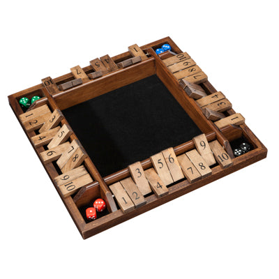 WE Games 4 Player Travel Shut The Box Board Game, 8.5 in.