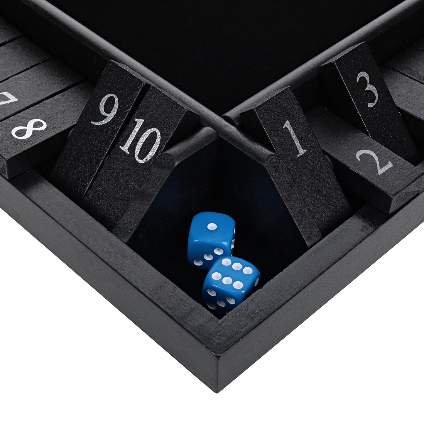 WE Games 4 Player 14 in. Shut The Box Board Game with Lid