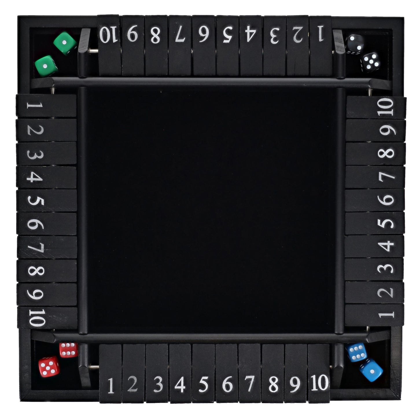 WE Games 4 Player 14 in. Shut The Box Board Game with Lid