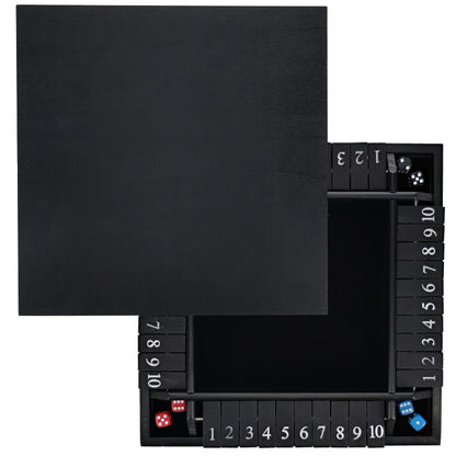 WE Games 4 Player 14 in. Shut The Box Board Game with Lid