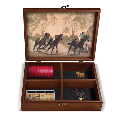 WE Games Grand National Horse Race Game in a Wooden Box