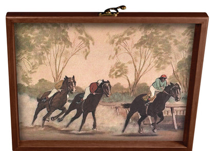 WE Games Grand National Horse Race Game in a Wooden Box