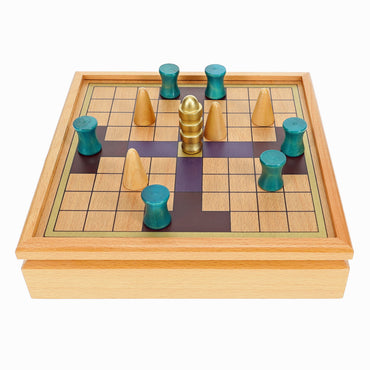 WE Games King's Table Wooden Board Game, Tablut Viking Strategy Game