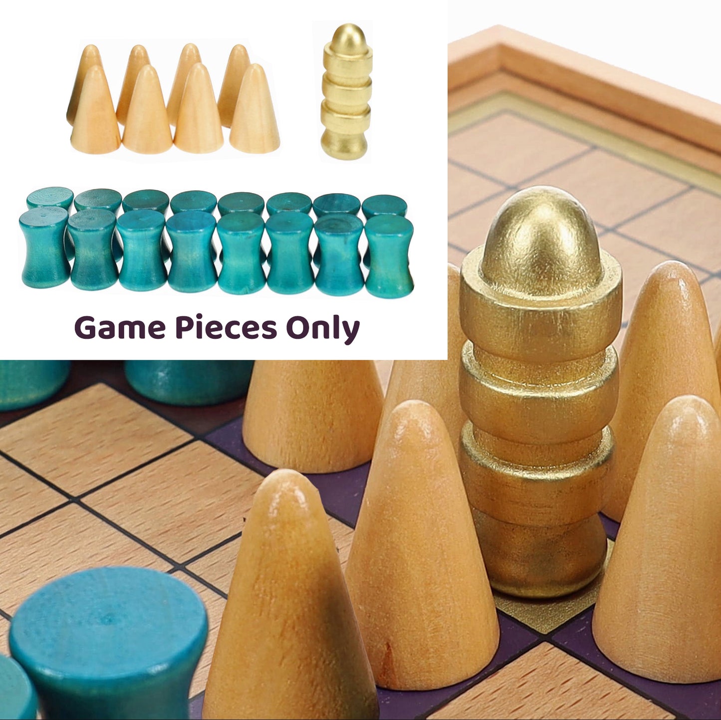 WE Games Replacement Wooden Game Pieces for King's Table, Tablut Viking Strategy Games