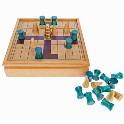 WE Games King's Table Wooden Board Game, Tablut Viking Strategy Game