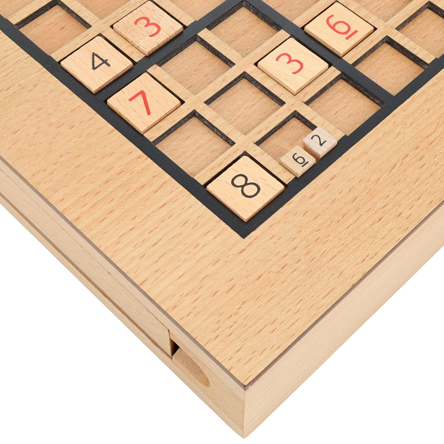 Wooden Sudoku Puzzle Board Game with Drawers - 11 in