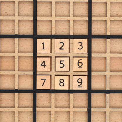 Wooden Sudoku Puzzle Board Game with Drawers - 11 in