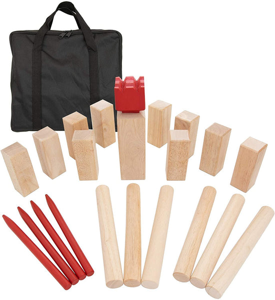 KUBB, jouez aux échecs comme les Vikings! Un jeu de la marque Goki 15166 KUBB, jouez aux échecs comme les Vikings! Un jeu de la marque Goki 15166