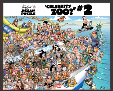 TDC Games Celebrity Zoo # 2, 2-in-1 Adult Jigsaw Puzzle