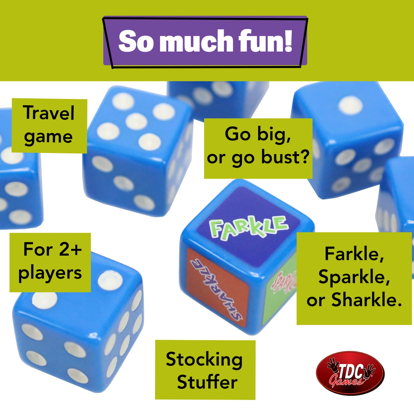 Freaky Farkle Dice Game, Great for Party Favors, Family Games, Stocking Stuffer, Travel Games, and Camping Games, Dice Games for Adults