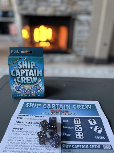 Ship Captain Crew Dice Game, Great for Party Favors, Family Games, Stocking Stuffer, Travel Games, and Camping Games, Dice Games for Adults, Fun Games for Family Game Night